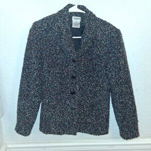 Liz Baker Vintage Tweed Style Blazer Size 4P